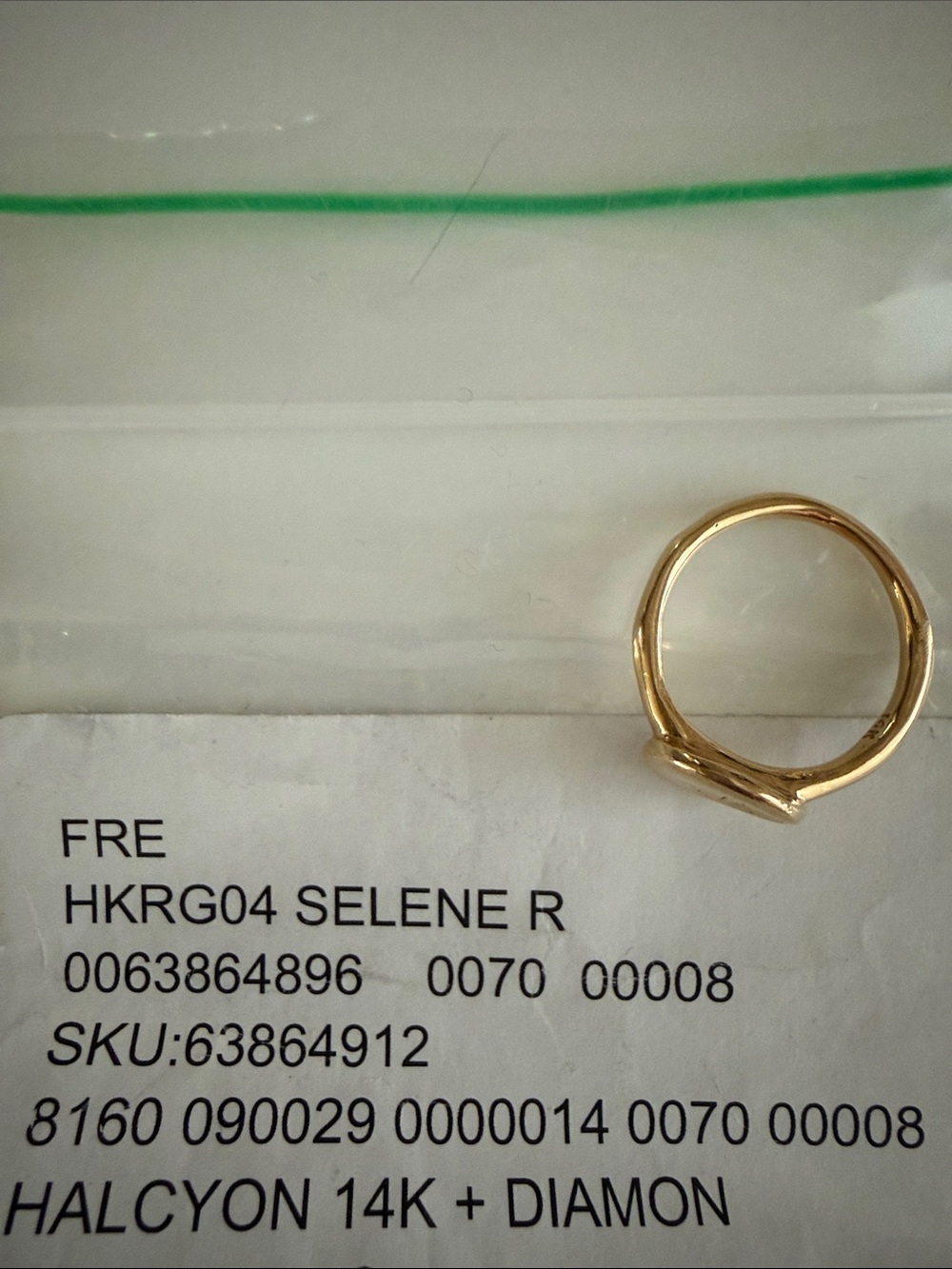 HALCYON Signet SELENE Ring 14K Solid Yellow Gold + Diamond  Sz 7 4.68g T.W. - Picture 14 of 14